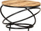 vidaXL - Salontafel - 60x60x40 - cm - massief - ruw - mangohout - zwart