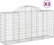 vidaXL - Schanskorven - 3 - st - gewelfd - 200x50x100/120 - cm - ijzer
