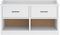 vidaXL - Gangbankje - SANDNES - wit - 87x40x50 - cm - massief - grenenhout