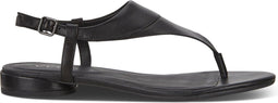 ECCO W FLAT SANDAL II - Platte sandalen - Premium leer - Zwart - Maat 39