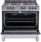 Everglades EVCK9011 - Gasfornuis - RVS - 90CM - 96 Liter - 6 Ovenstanden - Wokbrander - Timer - 5 Jaar Garantie