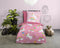 All-in One Lazy Kinderdekbed Unicorn - Dekbed met vaste overtrek - 140 x 200 cm - Roze