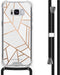 iMoshion Hoesje Geschikt voor Samsung Galaxy S8 Hoesje Met Koord - iMoshion Design Hoesje met Koord - Wit / Meerkleurig / Goud / White Graphic
