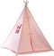 Sunny Alba Tipi Tent Pastel Roze - Wigwam Speeltent met ramen - 120x120x160cm - met Kussen kleed