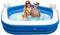 Creative Kids Vijfhoekig Familiezwembad - Opblaasbaar - 2 Loungestoelen - 213 x 206 x 60 cm - Bekerhouders - Blauw
