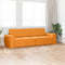 vidaXL - Ligbed - en - Sofa - 2-in-1 - Donkergeel - 245x150x60,5 - cm - Stof