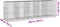 vidaXL - Schanskorf - 500x100x150 - cm - gegalvaniseerd - ijzer - zilverkleurig