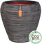 Capi Europe - Vaas taps rond Rib NL - 42x38 - Antraciet - Opening Ø31 - Bloempot voor binnen en buiten - Levenslang garantie - Breukbestendig - 100% Recyclebaar - CO2 Neutraal geproduceerd - KOFZ362
