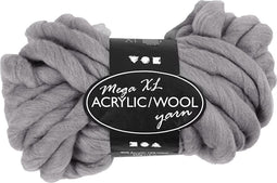 XL garen van acryl, l: 15 m, 300 gr, grijs