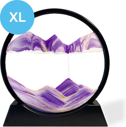 XL Zandkunst - Paars - Sand art - In glas - Zandloper - Decoratie - Bewegende zandkunst - Zand