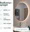 Nolt Badkamerspiegel met Verlichting - Ronde Badkamer Spiegel - Verwarming - Klok - LED - 80 cm