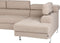 NORREA - Hoekbank - Beige - Linkerzijde - 260 cm - Polyester