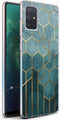 iMoshion Hoesje Geschikt voor Samsung Galaxy A71 Hoesje Siliconen - iMoshion Design hoesje - Goud / Meerkleurig / Groen / Green Honeycomb