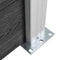 vidaXL - Schuttingset - 1 - vierkant - en - 1 - schuin - 273x186 - cm - HKC - grijs
