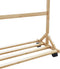 vidaXL - Kledingrek - met - haken - en - wielen - 100x35x157 - cm - bamboe