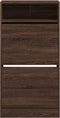 Schoenenkast 60x34x116 cm bewerkt hout bruineikenkleurig