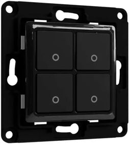 Shelly Wall Switch 4 - Schakelaar 4-voudig - Zwart