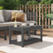 vidaXL Tuintafel 82,5x50,5x45 cm massief grenenhout grijs