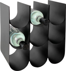 XLBoom Arca Wijnrek - Flessenrek voor 9 flessen - in Gietijzer - Zwart - 21 x 30 x 33 cm