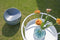 XLBoom Azuur Blauwe Mat Ball Chair - Loungebank - Gerecycleerd ABS - 55 × 55 × 50 cm