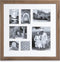 XLBoom Badia Fotolijst - Collagelijst voor 7 foto's - In Hout - Walnoot - 58×4,5×58cm