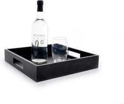 XLBoom Dienblad Zen Small - In Hout - Zwart - 32 × 32 × 6 cm