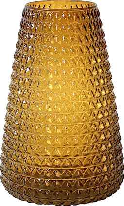 XLBoom Dim Scale Large Vaas - Glas - Voor Binnen - Amber - 19,5×19,5×30cm