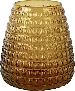 XLBoom Dim Scale Small Vaas - Glas - Voor Binnen - Amber - 15×15×16,5cm