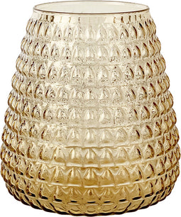 XLBoom Dim Scale Small Vaas - Glas - Voor Binnen - Licht Amber - 15×15×16,5cm
