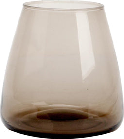 XLBoom Dim Smooth Small Vaas - Glas - Voor Binnen - Grijs - 15×15×16,5cm