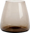 XLBoom Dim Smooth Small Vaas - Glas - Voor Binnen - Grijs - 15×15×16,5cm