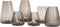 XLBoom Dim Stripe Large Vaas - Glas - Voor Binnen - Grijs - 19,5×19,5×30cm