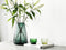XLBoom Dim Stripe Large Vaas - Glas - Voor Binnen - Lichtgroen - 19,5×19,5×30cm