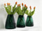 XLBoom Dim Stripe Medium Vaas - Glas - Voor Binnen - Groen - 17,5×17,5×23cm