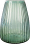 XLBoom Dim Stripe Medium Vaas - Glas - Voor Binnen - Lichtgroen - 17,5×17,5×23cm
