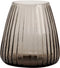 XLBoom Dim Stripe Small Vaas - Glas - Voor Binnen - Grijs - 15×15×16,5cm