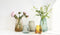 XLBoom Dim Stripe Small Vaas - Glas - Voor Binnen - Lichtgroen - 15×15×16,5cm