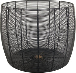 XLBoom Dora Large Mand - in Staal - Ronde Opbergmand - Zwart - 43.5x43.5x20cm