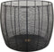 XLBoom Dora Large Mand - in Staal - Ronde Opbergmand - Zwart - 43.5x43.5x20cm