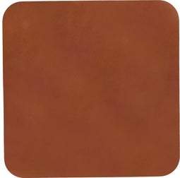 XLBoom Ellis Luxe Placemat Vierkant - 100% Leer - Cognac Bruin - 35 cm