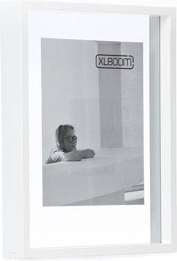 XLBoom Floating Box Fotolijst - In Hout - Wit - Fotoformaat 28x35.5cm