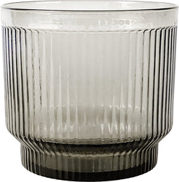 XLBoom Lima Schaal Large - Rond - Glas - Grijs - Ø 21 cm