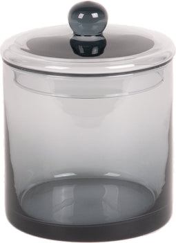 XLBoom MIKA Large - Voorraadpot met deksel - Grijs glas - Ø13,5cm x h17cm