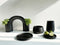 XLBoom - NERO BOWL High - Pot met deksel HOOG - Zwart rubberhout - Ø13.5cm x h18cm