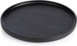 XLBoom - NERO rond dienblad Medium - Zwart rubberhout - Ø25.5xh2cm