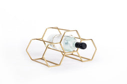 XLBoom Pico Wijnrek - Messing - 3 Flessen - 30 × 18 × 16 cm