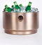 XLBoom Rondo Dienbladtafel - RVS - Rond - Zacht Koper - 28 × 28 × 64 cm