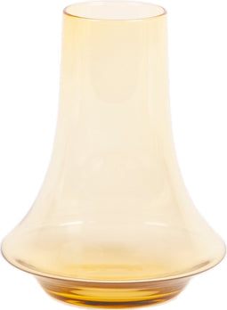XLBoom Spinn Vaas Small - Glas - Voor Binnen - Licht Amber - 15 × 15 × 18,75 cm