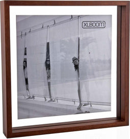 XLBoom Square Floating Box Fotolijst - In Hout - Walnoot - Fotoformaat 32x32cm