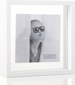 XLBoom Square Floating Box Fotolijst - In Hout - Wit - Fotoformaat 20x20cm
